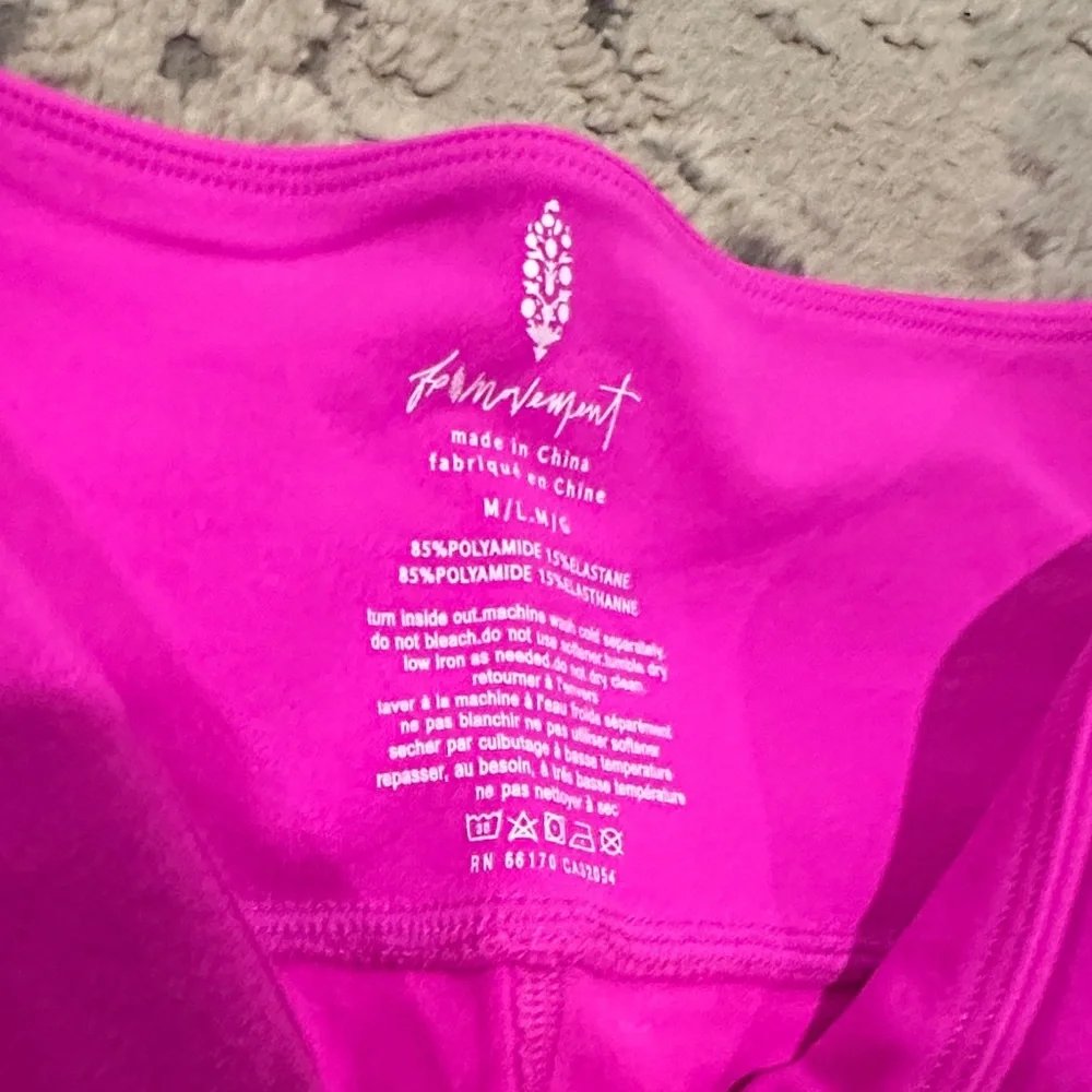 FREE PEOPLE MOVEMENT PINK CROSS WAIST BLAZE IT BIKE SHORTS